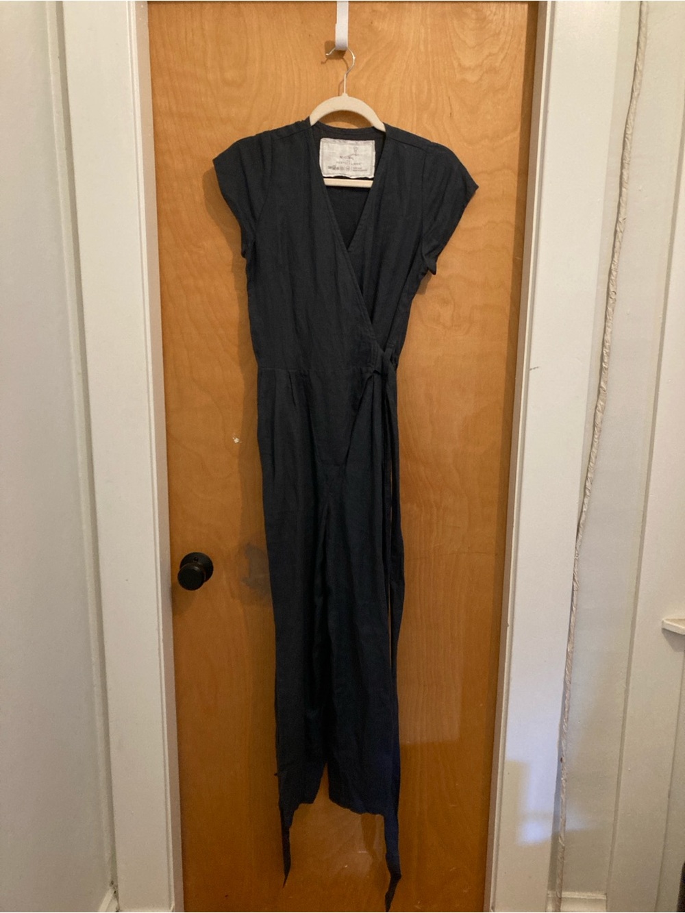 Not Perfect Linen Wrap Jumpsuit